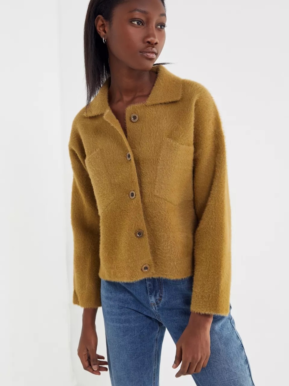 Six Crisp Days Urban Outfitters Lust Wool Cropped Shirt Jacket M/L Cozy